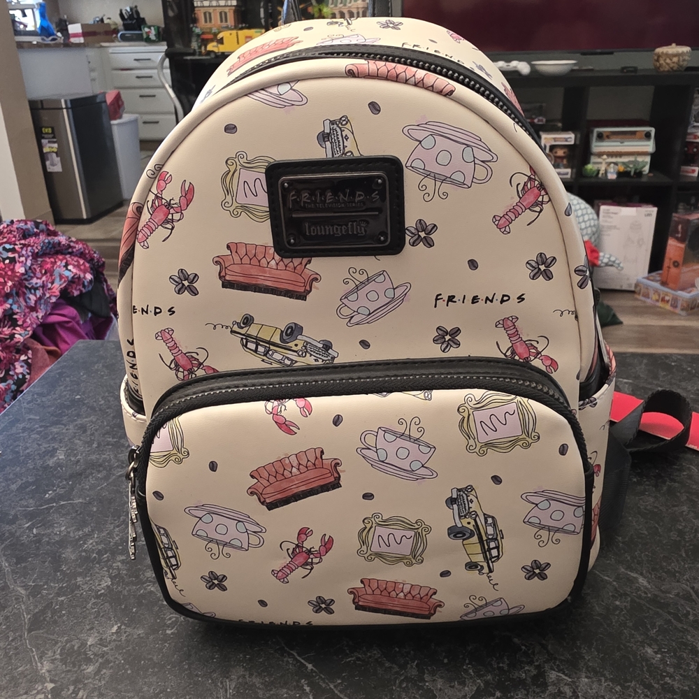 Loungefly Friends Iconic Cream Backpack